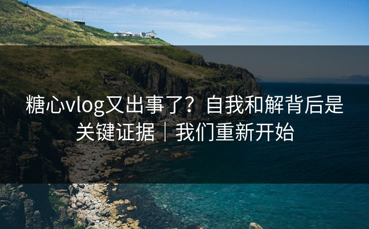 糖心vlog又出事了？自我和解背后是关键证据｜我们重新开始