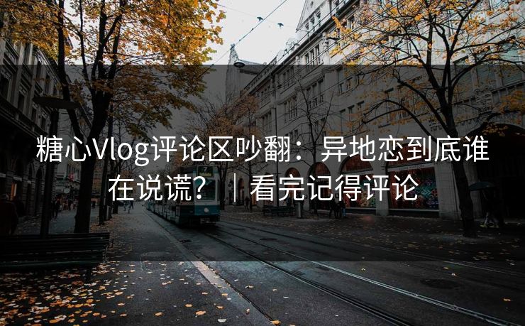 糖心Vlog评论区吵翻：异地恋到底谁在说谎？｜看完记得评论