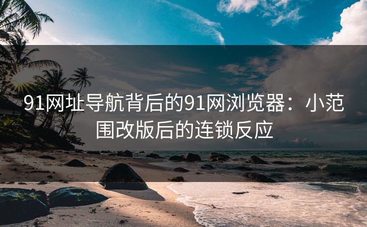 91网址导航背后的91网浏览器:小范围改版后的连锁反应 91网址导航背后的91网浏览器:小范围改版后的连锁反应